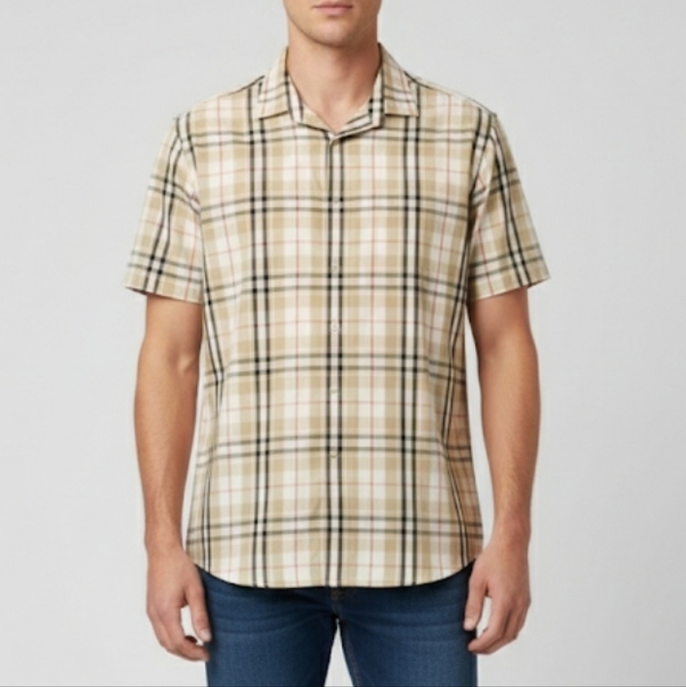 Club Room Plaid Button Shirt Size Large
